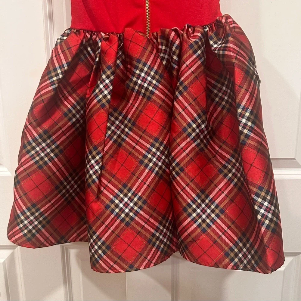 H&M Red Plaid Formal Kids Dress